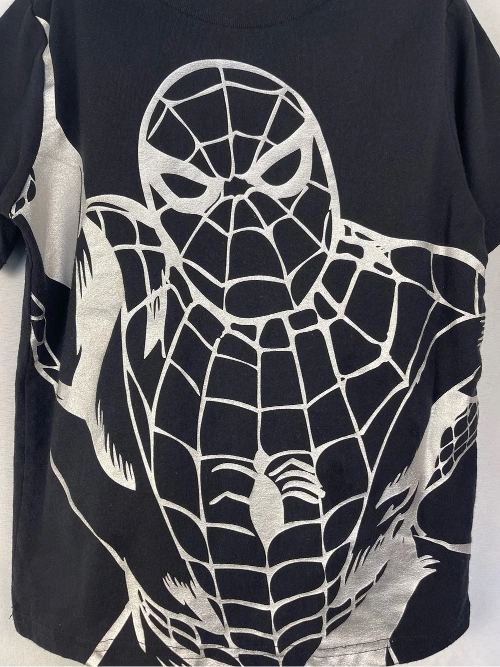 Marvel Black Tee with White Logo Print
